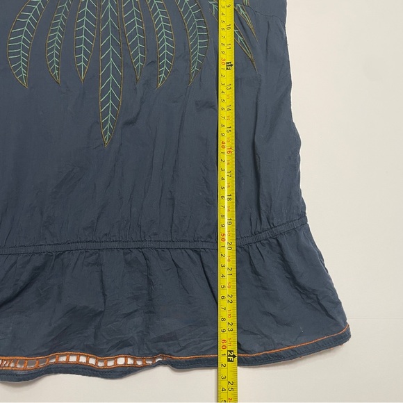 Forever 21 100% Cotton Embroidered Boho Earthy Artsy Nicely Detailed Top Sz M - Picture 9 of 9